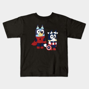 cosplay bluey hero Kids T-Shirt